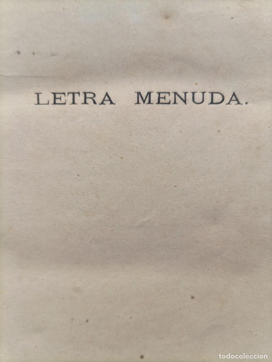 Libros antiguos: Letra Menuda Manuel del Palacio 1877 - Foto 3