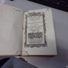 Libros antiguos: CATULLUS TIBULLUS ET PROPERTIUS , TOMUS III LATIN , 1786 , VENECIA , CON GRABADOS , POEMAS. Lote 381835104