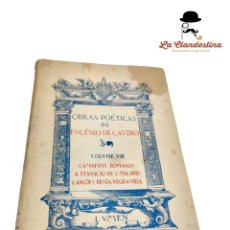 Libros antiguos: OBRAS POÉTICAS DE EUGENIO DE CASTRO. VOLUMEN VIII. LUMEN. 1940. LISBOA.. Lote 382696819