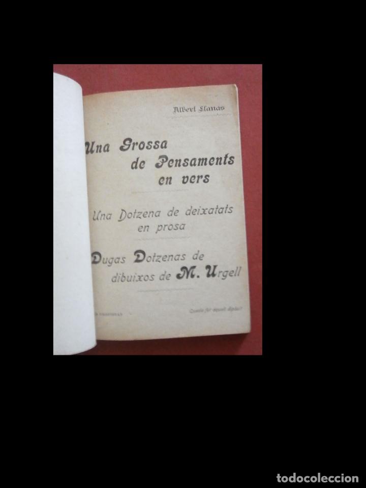 Libros antiguos: Una grossa de pensaments en vers... Albert Llanas - Foto 3