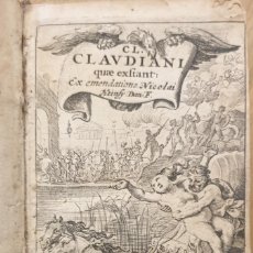 Libros antiguos: AÑO 1650 – CL. CLAUDIANI QUAE EXSTANT: EX EMENDATIONE NICOLAI HEINSY – ELZEVIR, WILLEMS 1102. Lote 400451694