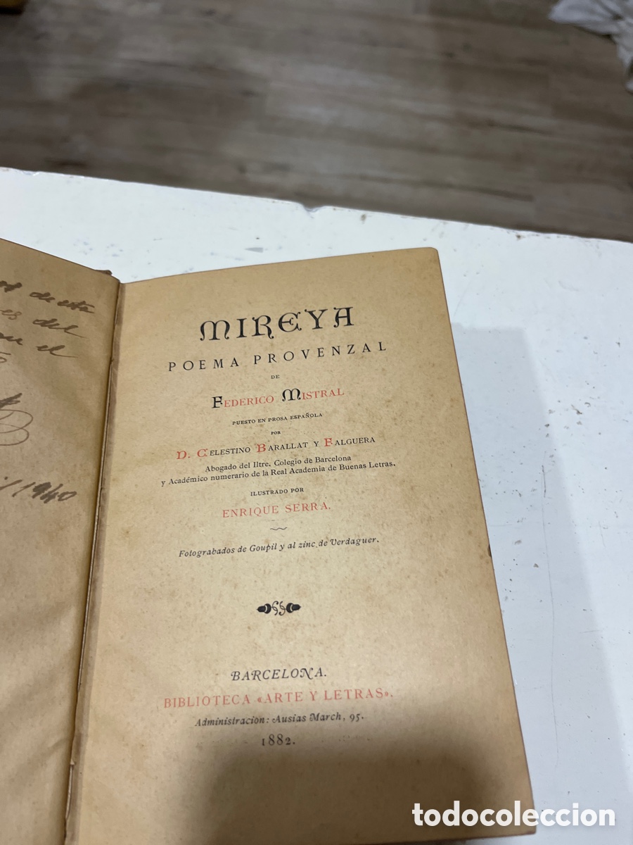 Libros antiguos: Libro de poema provenzal - Foto 2