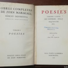 Libros antiguos: POESIES - 1935 - JOAN MARAGALL - ED. DELS FILLS DE JOAN MARAGALL - APJRB 1137