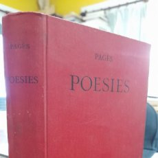 Libros antiguos: POESIES - ANICET DE PAGÈS DE PUIG 1907. A1683