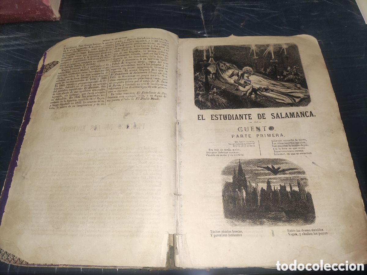 Libros antiguos: Obras de Espronceda... (Con deterioros). - Foto 3