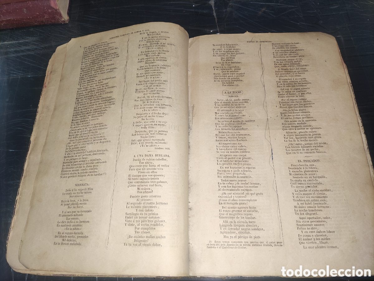 Libros antiguos: Obras de Espronceda... (Con deterioros). - Foto 4