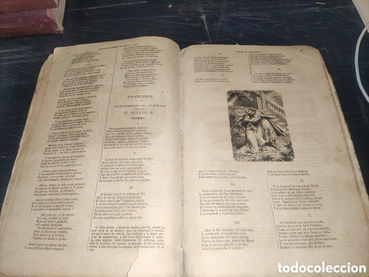 Libros antiguos: Obras de Espronceda... (Con deterioros). - Foto 6