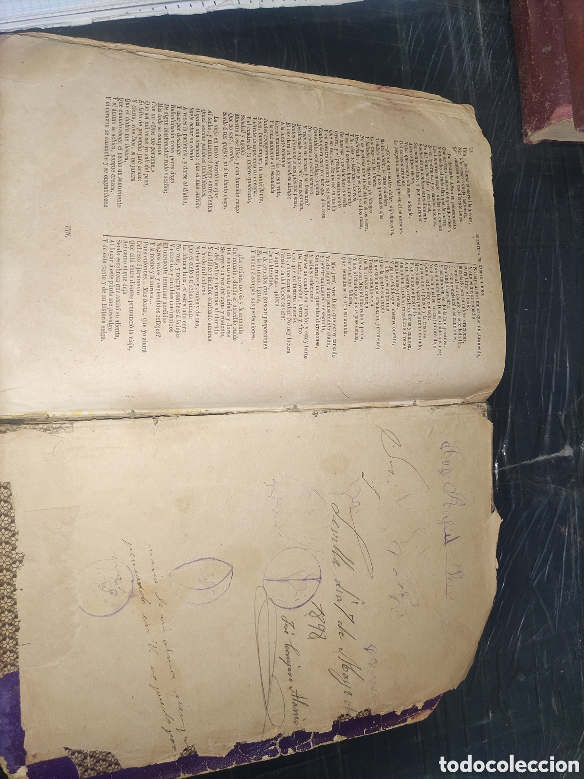 Libros antiguos: Obras de Espronceda... (Con deterioros). - Foto 13