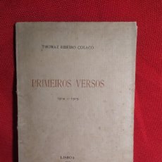 Libros antiguos: 1919. PRIMEIROS VERSOS. THOMAZ RIBEIRO COLAÇO.