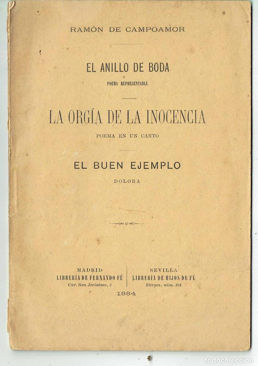 ramón de campoamor. el anillo de boda / la orgi - Compra venta en  todocoleccion