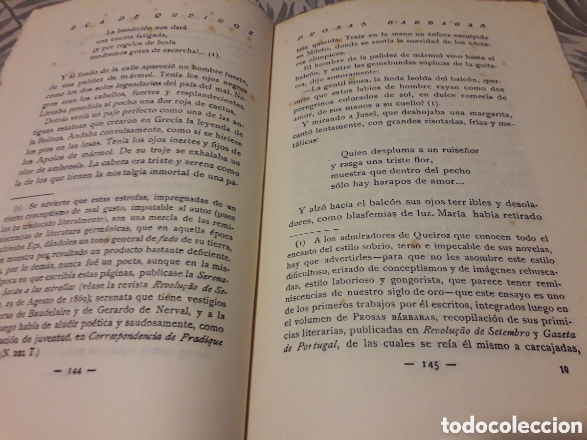 Libros antiguos: PROSAS BARBARAS, E&Ccedil;A DE QUEIROZ, - Foto 3