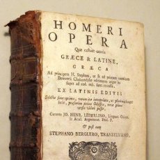 Libros antiguos: HOMERI - HOMERI OPERA. ILIADIS - PADOVA 1777 - BILINGÜE GRIEGO - LATÍN