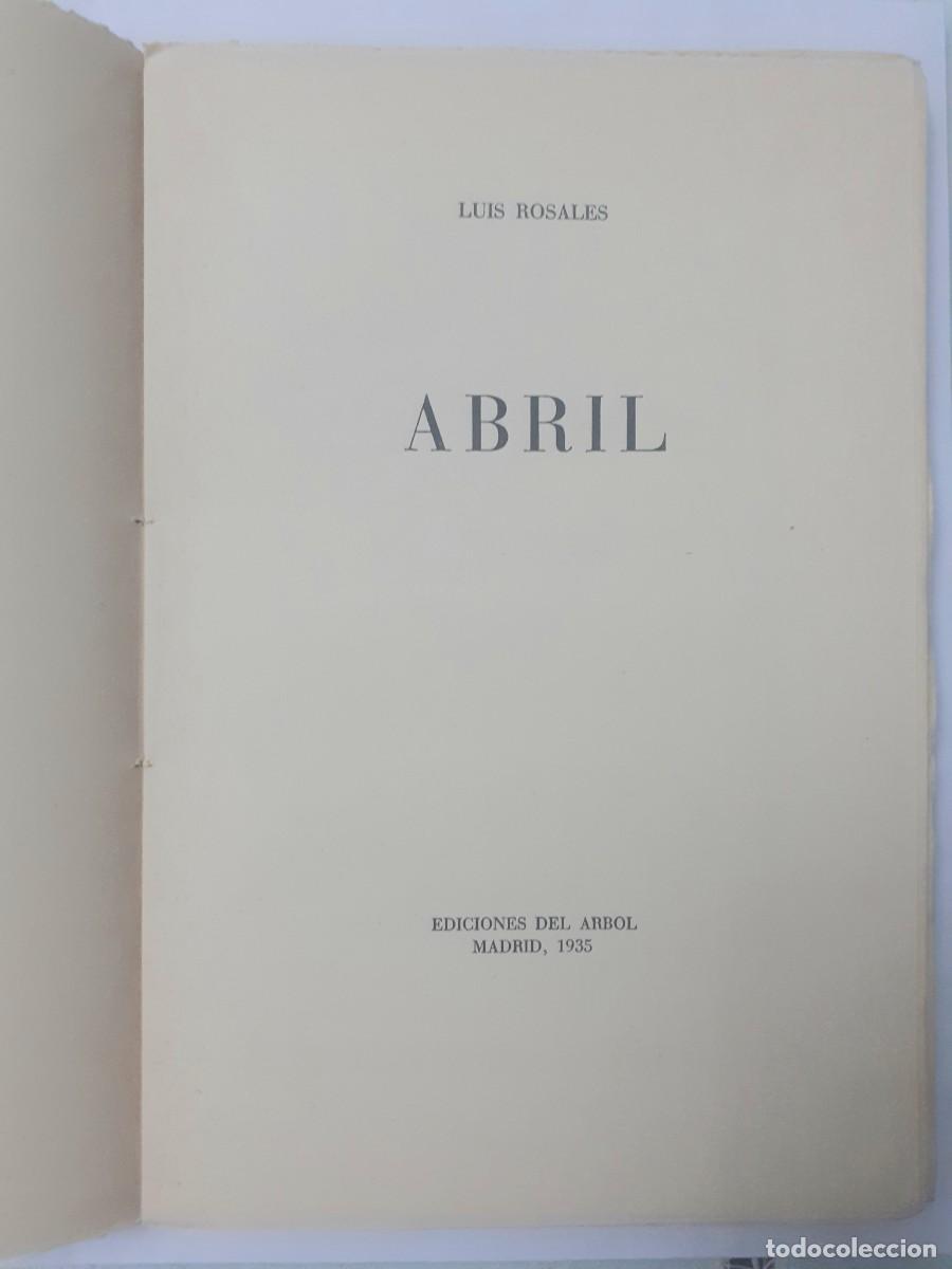 Libros antiguos: ABRIL. Luis Rosales - Foto 2