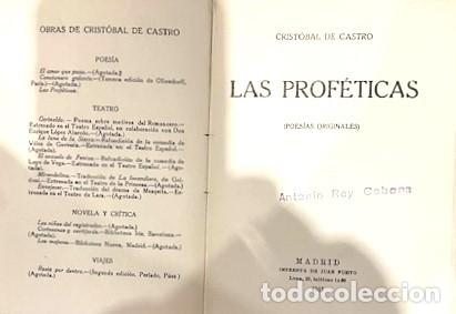 Libros antiguos: CRISTOBAL DE CASTRO ... LAS PROFETICAS ... 1919 - Foto 2