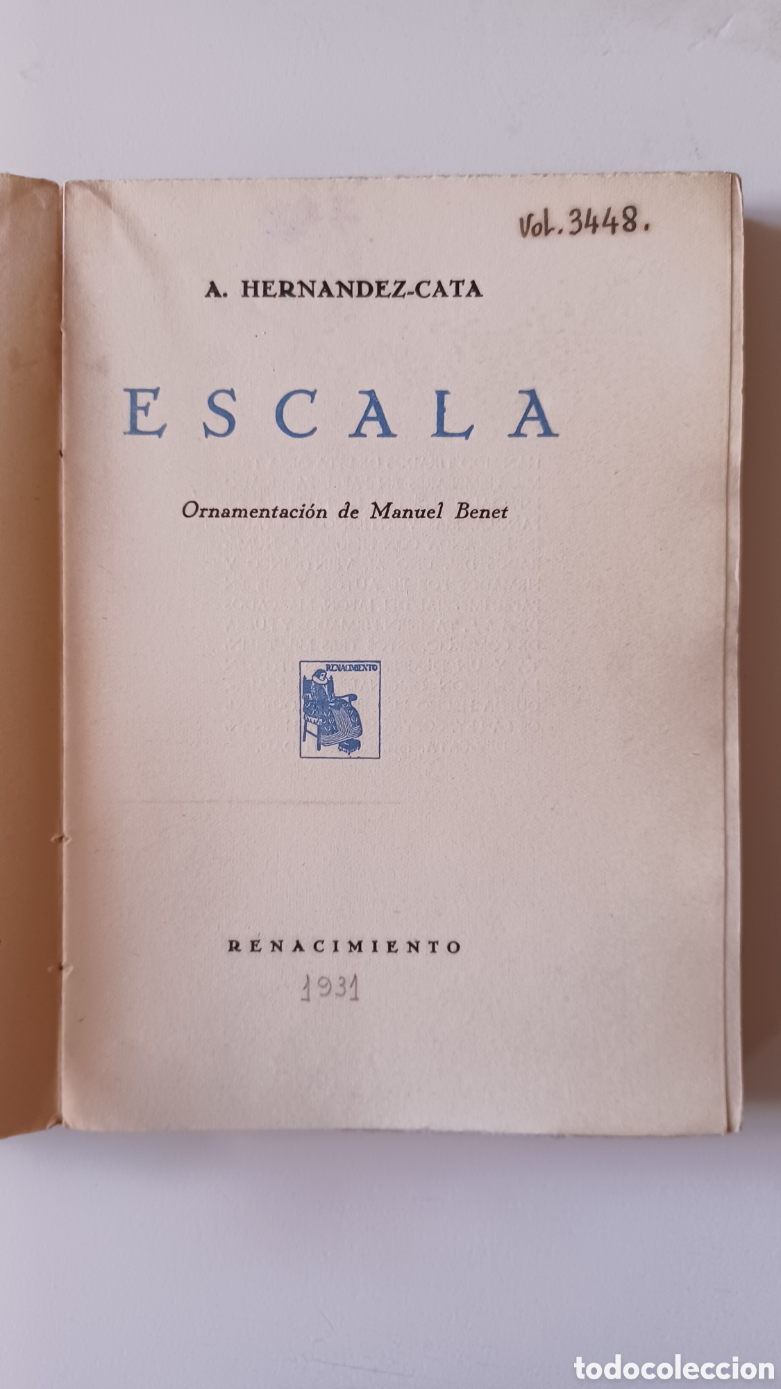 Libros antiguos: A. Hern&aacute;ndez-Cat&aacute;. Escala - Foto 2