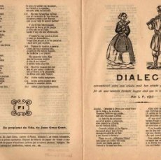 Libros antiguos: PLIEGO CORDEL DIALECH ENTRE UNA CRIADA Y UN SOLDAT DE TROPA. POR J.F. (Q). CIRCA 1890. EN CATALAN