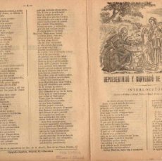 Libros antiguos: PLIEGO CORDEL REPRESENTACIO Y CONVERSIO DE LA SAMARITANA. CIRCA 1870. BARCELONA, EN CATALAN