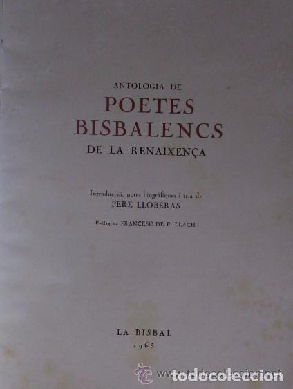 Libros antiguos: POETES BISBALENCS DE LA RENAIXEN&Ccedil;A - Foto 2