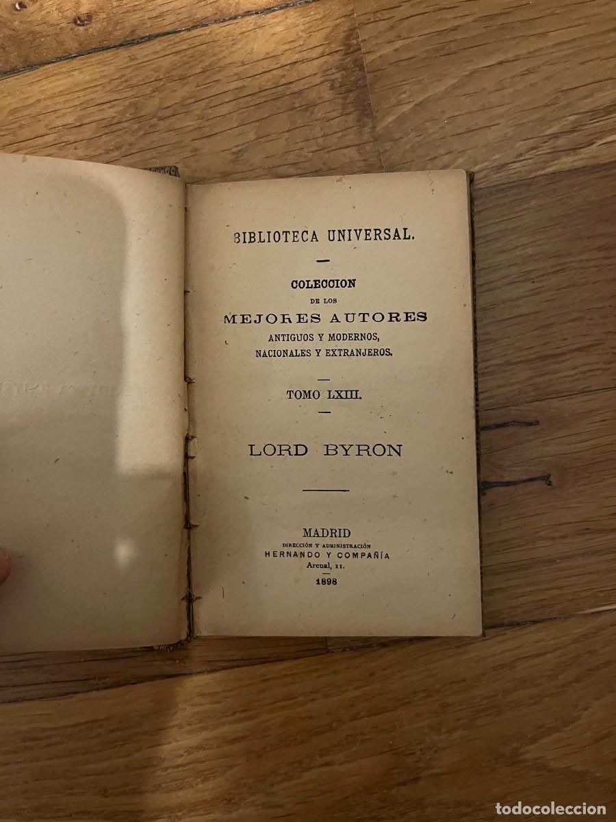 Libros antiguos: Poemas, Lord Byron - Foto 3