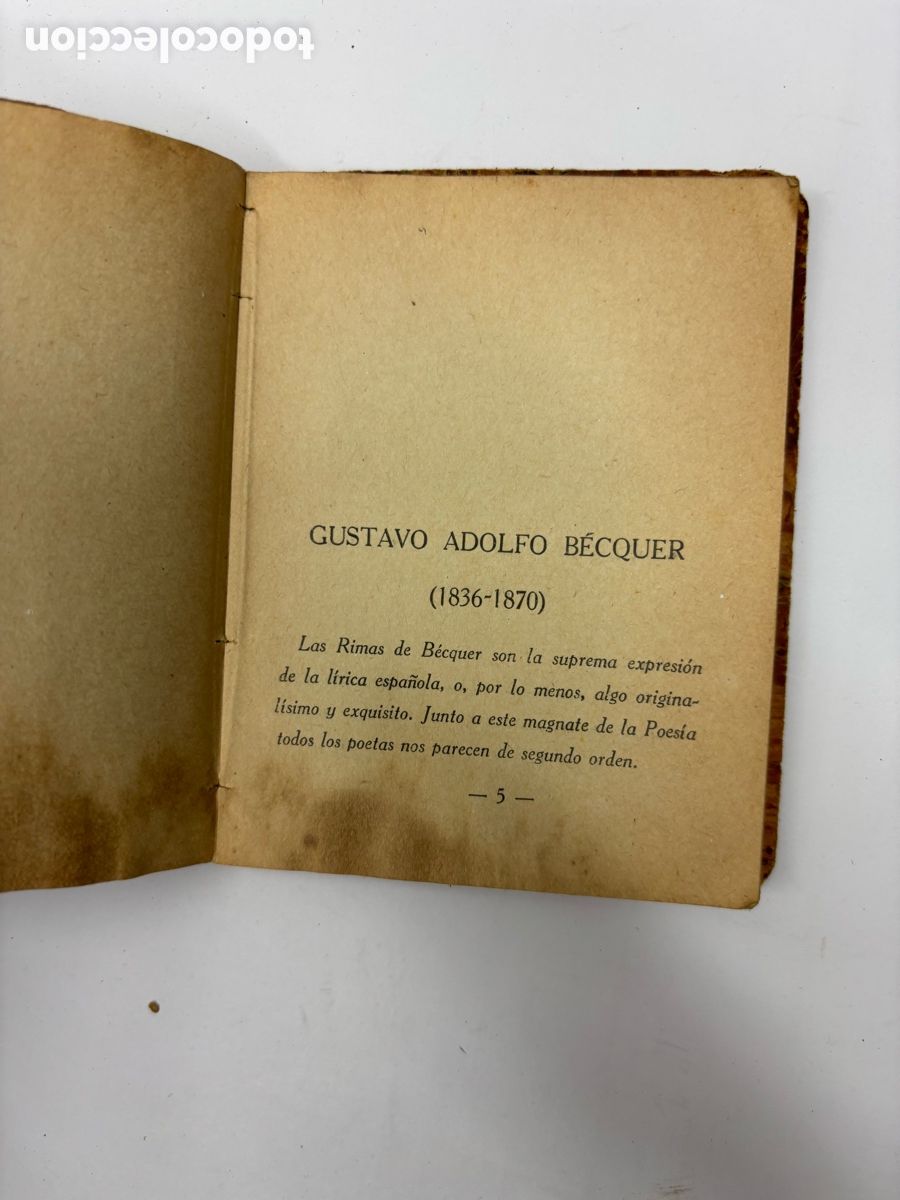 Libros antiguos: RIMAS COMPLETAS / GUSTAVO A. B&Eacute;CQUER - Foto 2