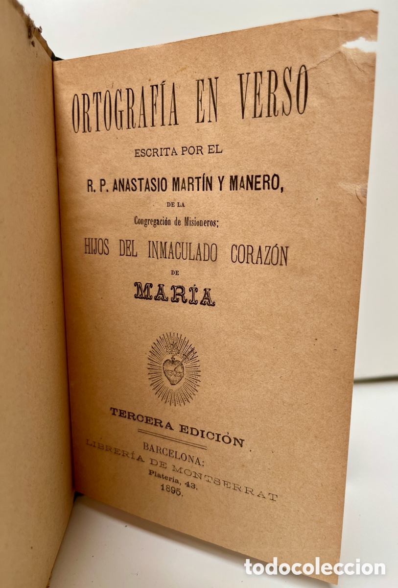 Libros antiguos: Ortograf&iacute;a en Verso. - Foto 4