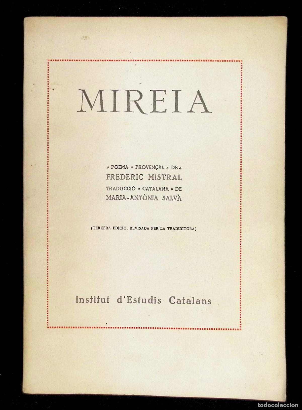 Libros antiguos: MIREIA. - MISTRAL, Frederic. 1935. - Foto 1