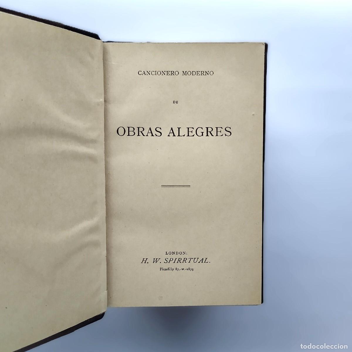 Libros antiguos: Cancionero moderno de obras alegres - VV. AA. - Foto 1