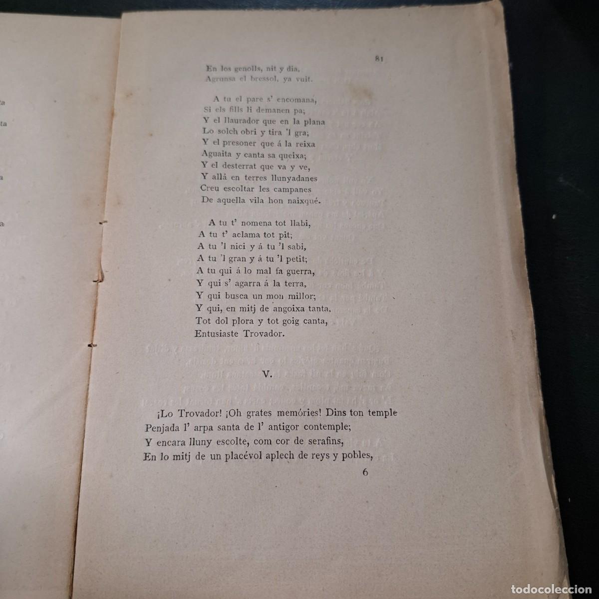 Libros antiguos: Llibret de versos - Teodoro Llorente - 1884 - Foto 4