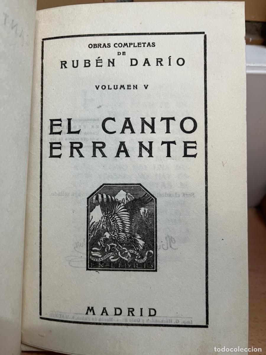 Libros antiguos: Dar&iacute;o, Rub&eacute;n.- El canto errante - Foto 2
