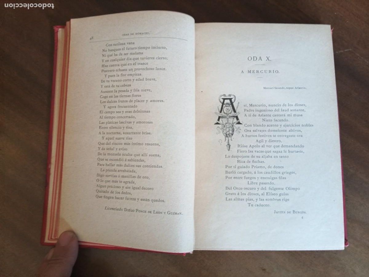 Libros antiguos: Odas de Horacio.1882. - Foto 4