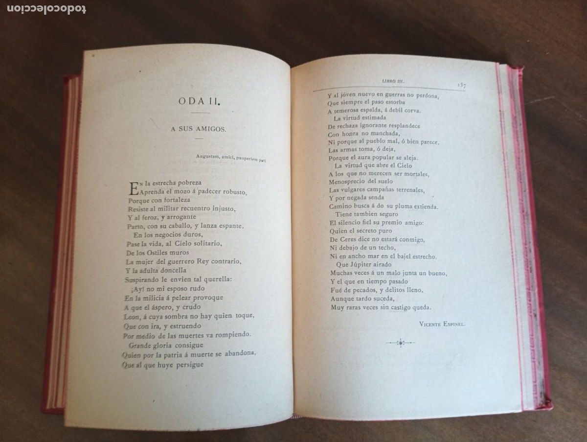Libros antiguos: Odas de Horacio.1882. - Foto 5