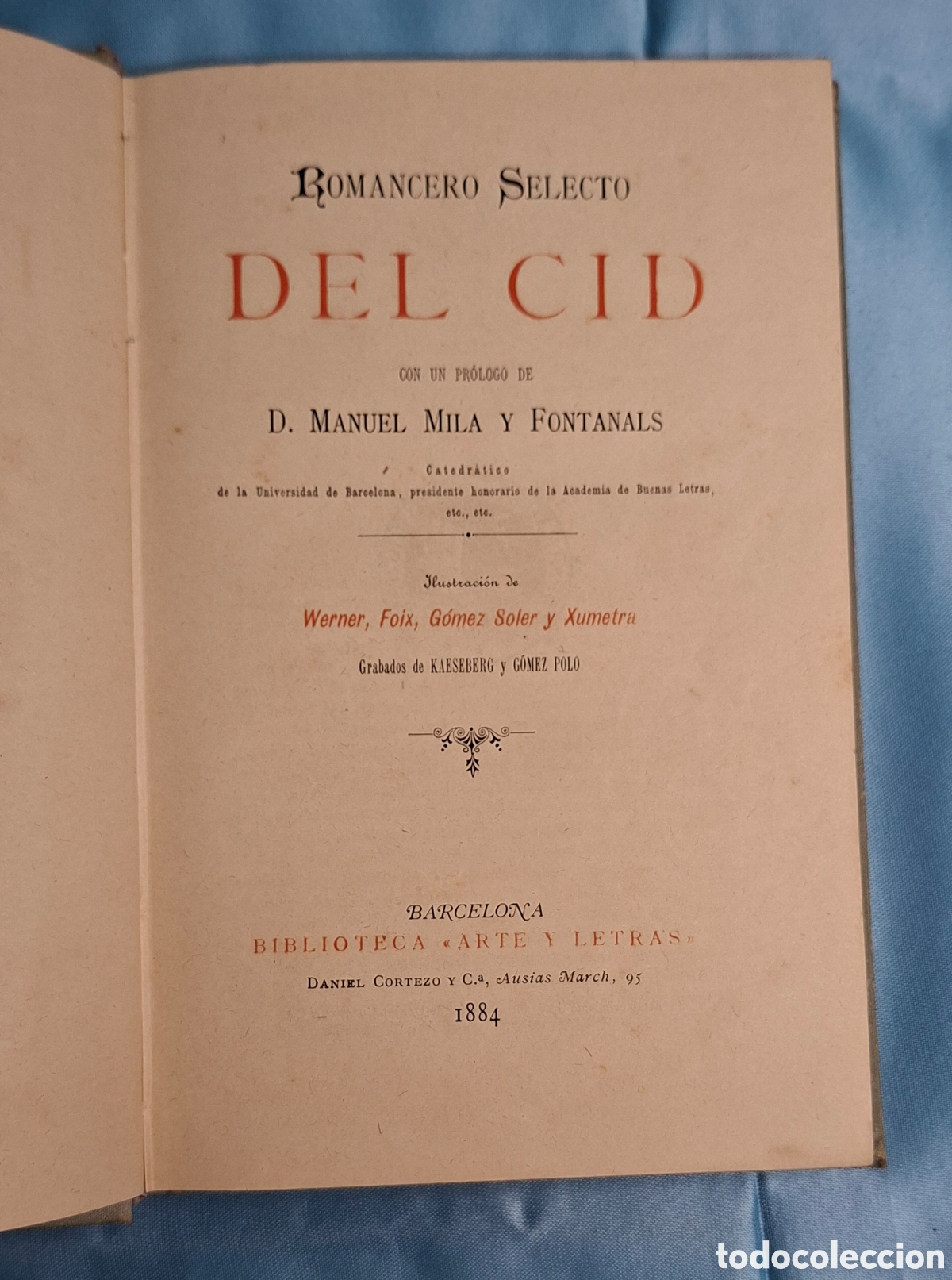 Libros antiguos: Romancero del Cid de 1884 - Foto 6