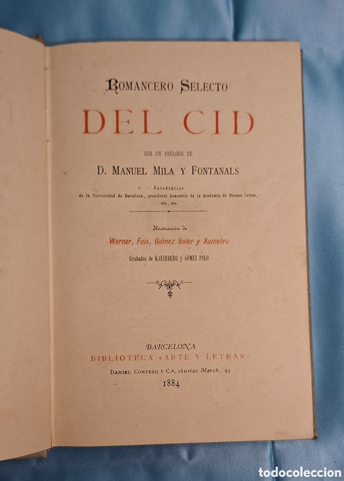 Libros antiguos: Romancero del Cid de 1884 - Foto 7