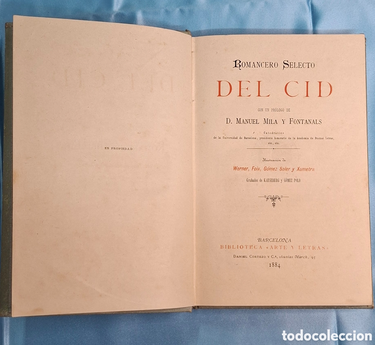 Libros antiguos: Romancero del Cid de 1884 - Foto 9