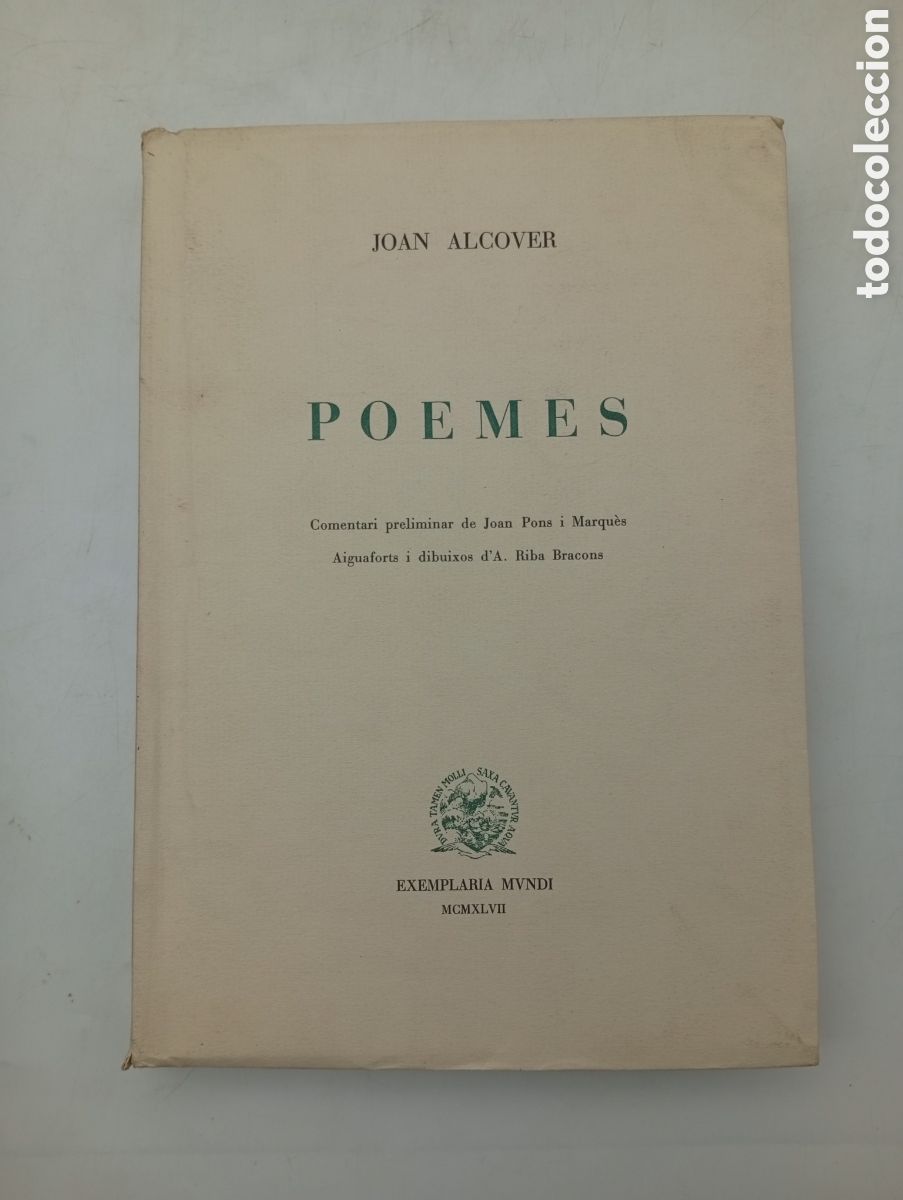 Libros antiguos: Joan Alcover poemes il&middot;lustrats per A. Riba Bracons ejemplar n&uacute;merado