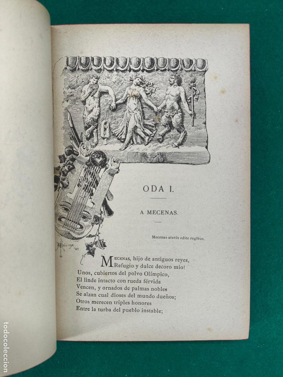 Libros antiguos: ODAS DE Q. HORACIO FLACO / 1882 - Foto 5