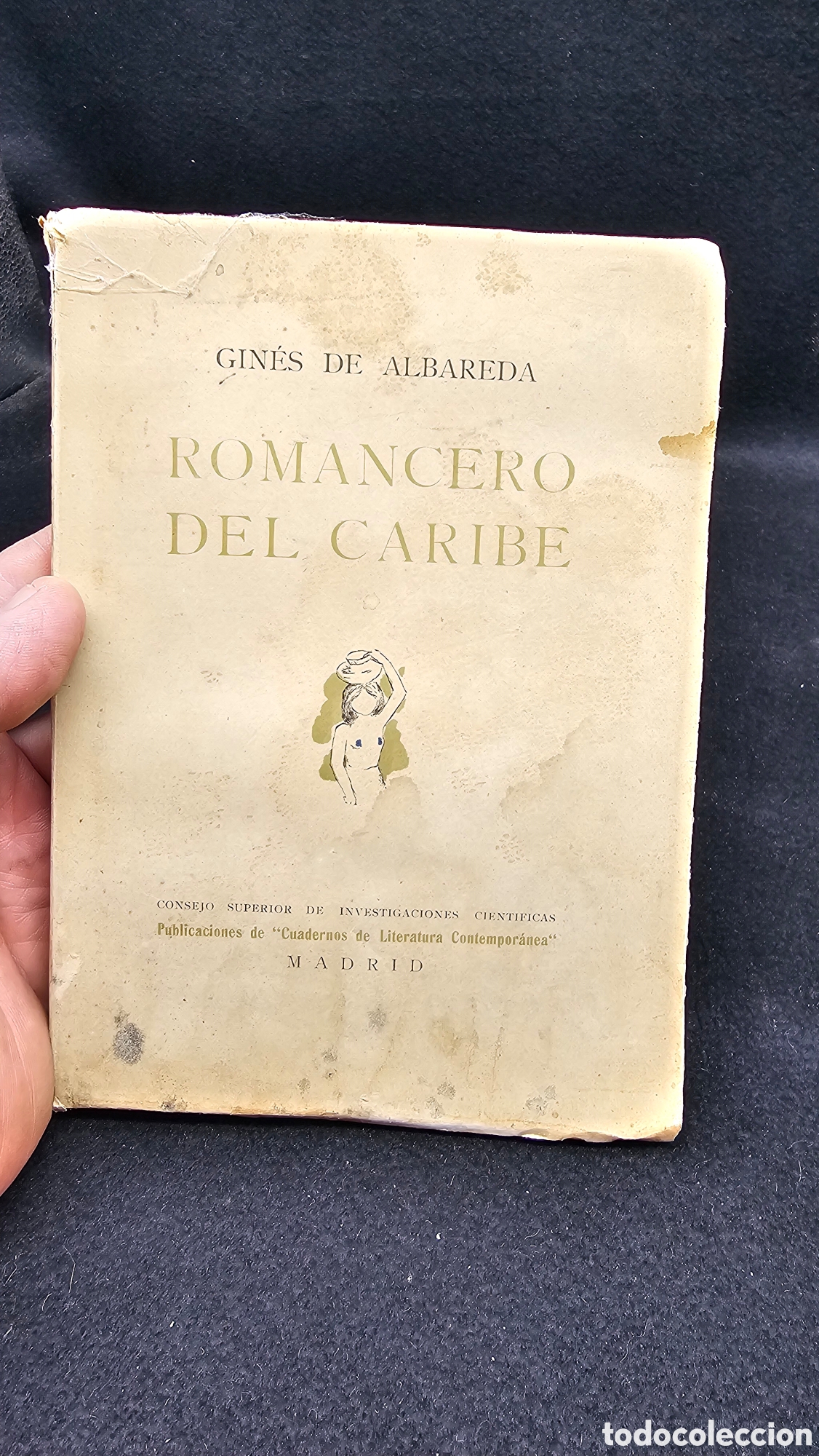Libros antiguos: Primera edici&oacute;n de Romancero del caribe ( poes&iacute;a )