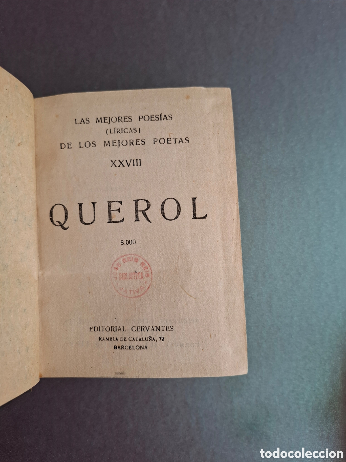 Libros antiguos: Poesias de Querol y de Rodolfo Gil - 1919- con ex libris y dedicatoria del autor