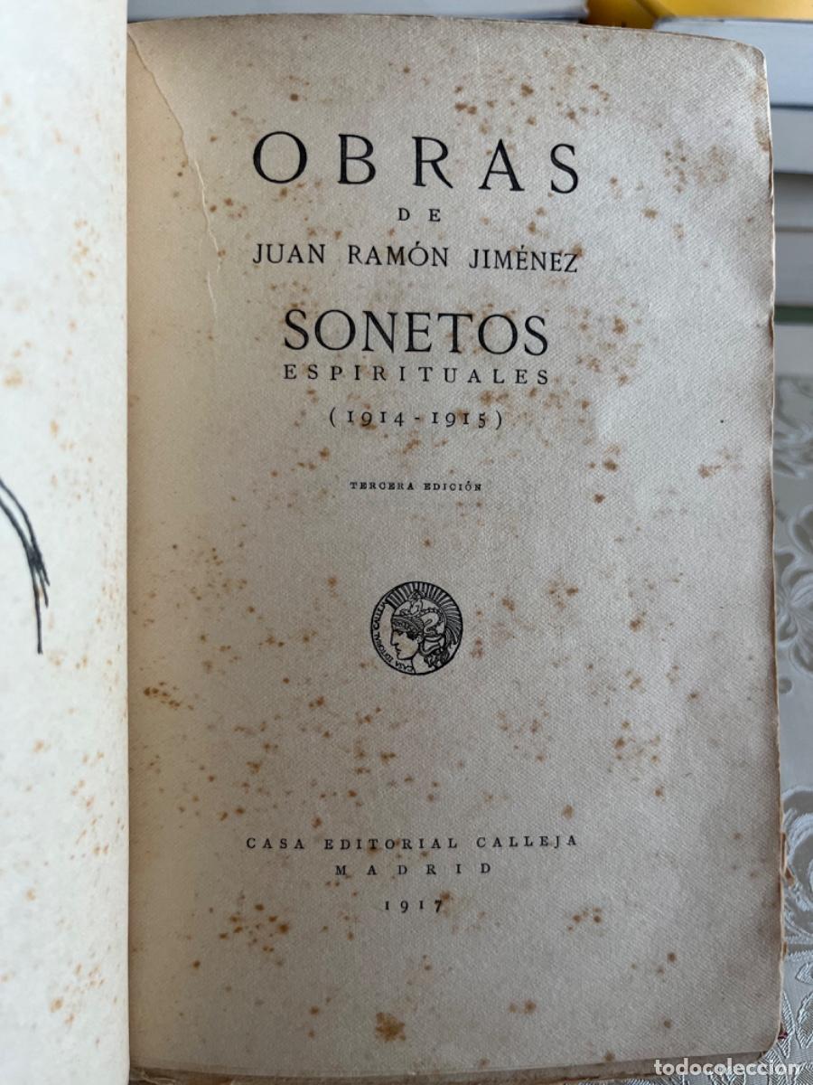 Libros antiguos: Jim&eacute;nez, Juan Ram&oacute;n.- Sonetos espirituales