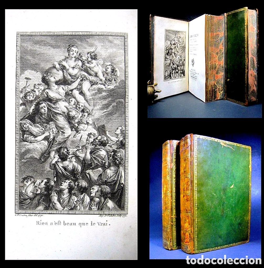 Libros antiguos: A&ntilde;o 1771 Arist&oacute;teles Primera edici&oacute;n en Grand papier La po&eacute;tica Obra completa en 2V Horacio Grabado