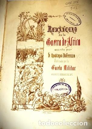 Libros antiguos: EDUARDO BUSTILLO ... ROMANCERO DE LA GUERRA DE AFRICA ... 1860