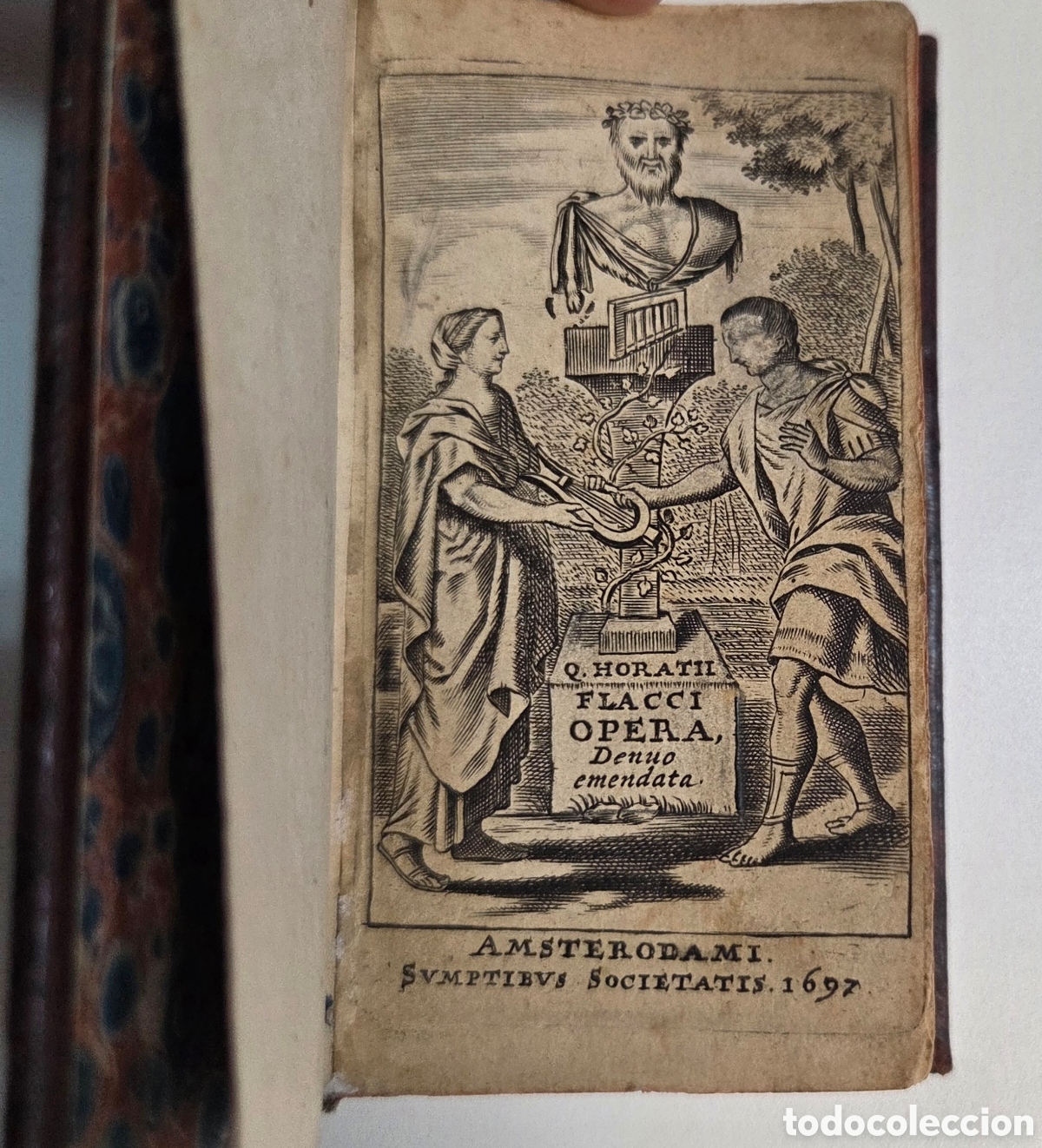 Libros antiguos: Q. Horatii Flacci opera. 1697.