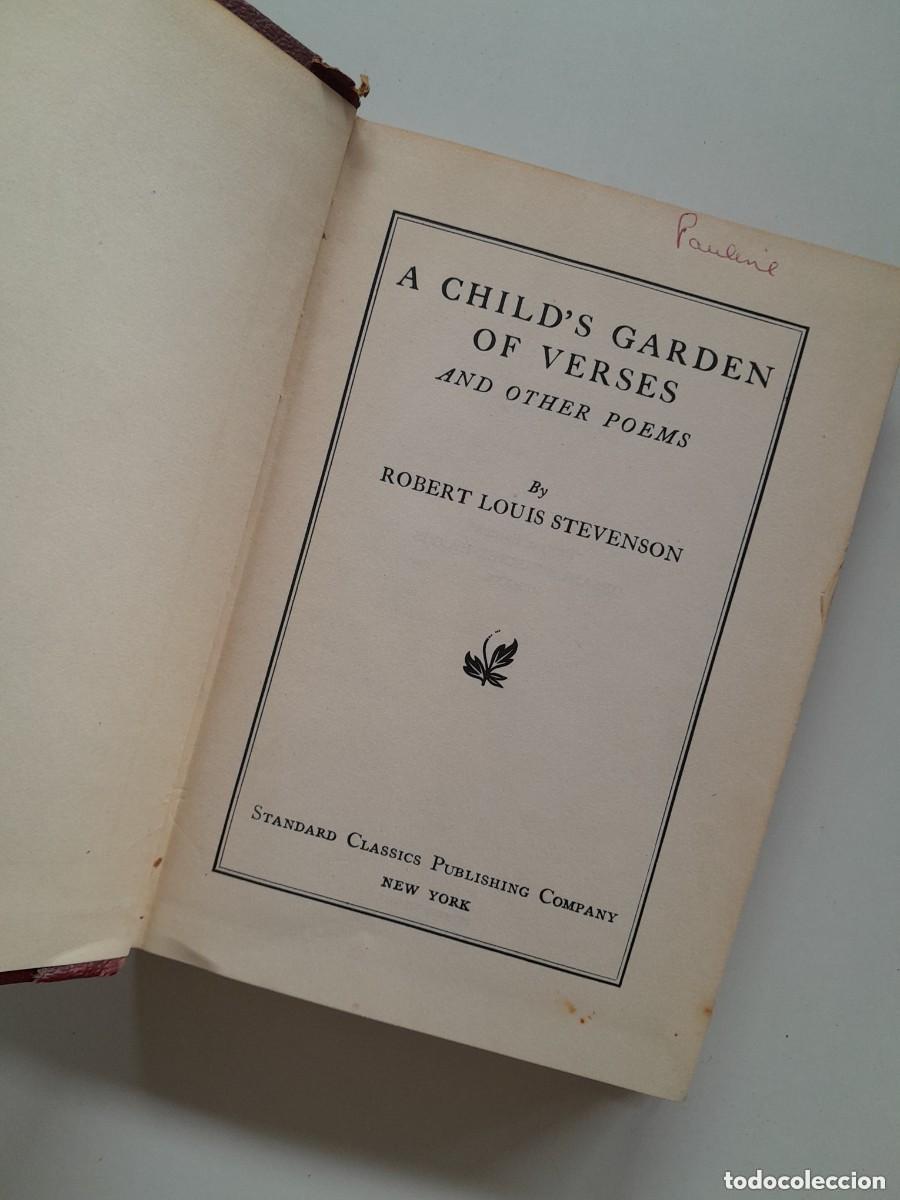 Libros antiguos: A CHILD'S GARDEN OF VERSES AND OTHER POEMS - ROBERT L. STEVENSON (S.C.P.C., 1930)