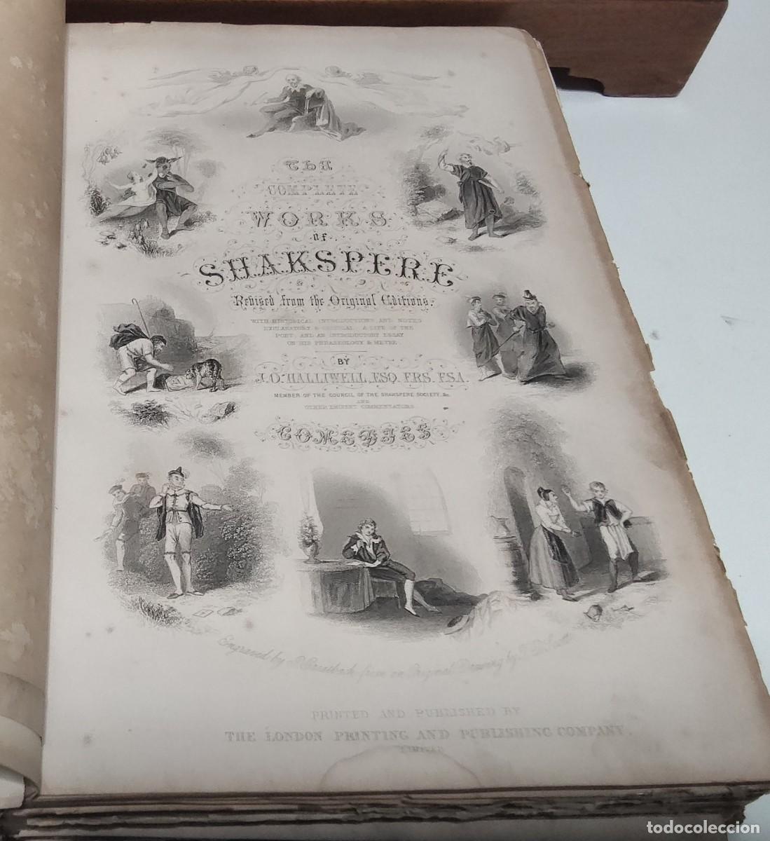 Libros antiguos: The Complete Works of Shakspere' (Comedies) - S. XIX. Plena Piel.