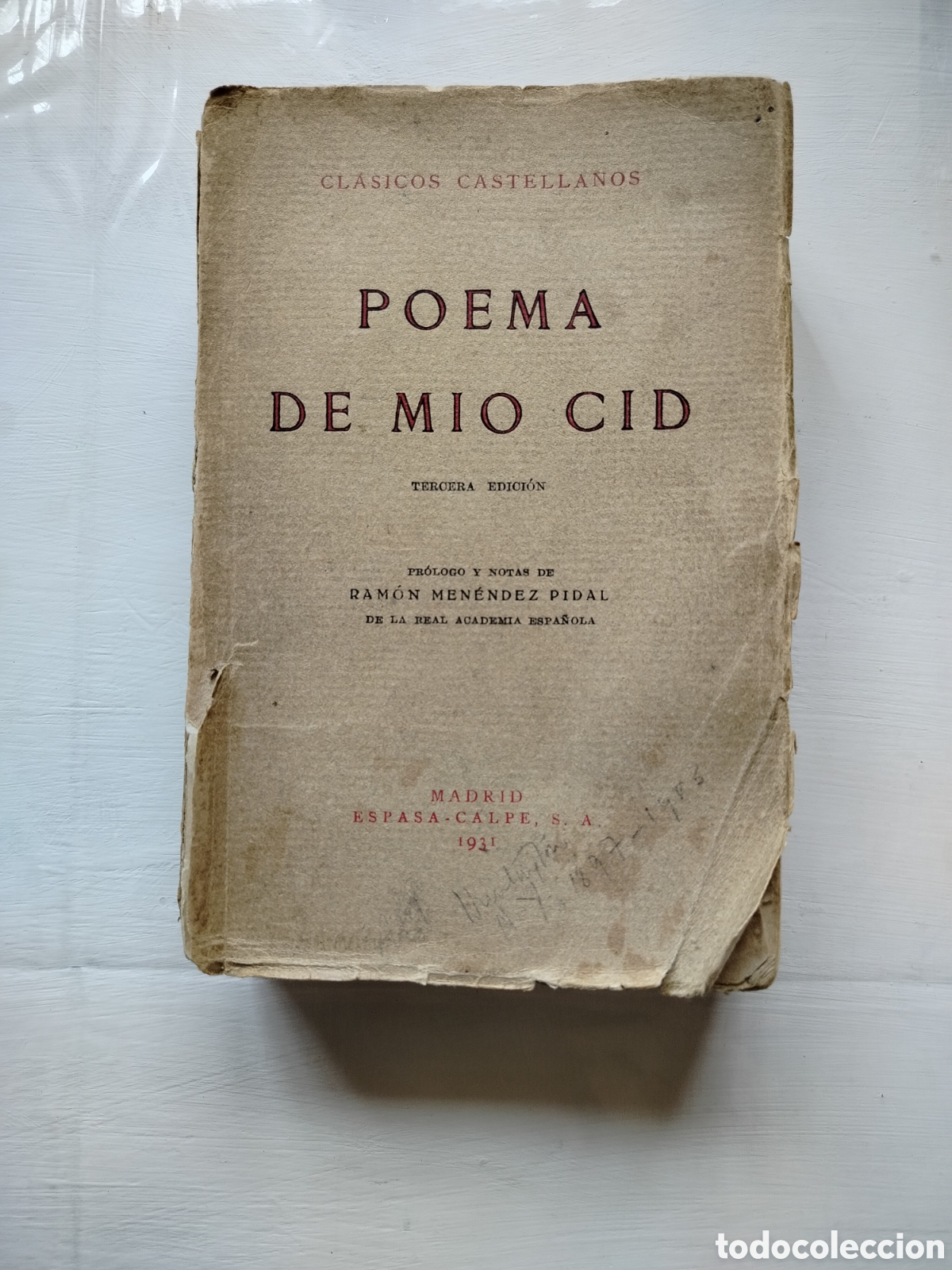 Libros antiguos: Poema de Mio Cid 1929/1931