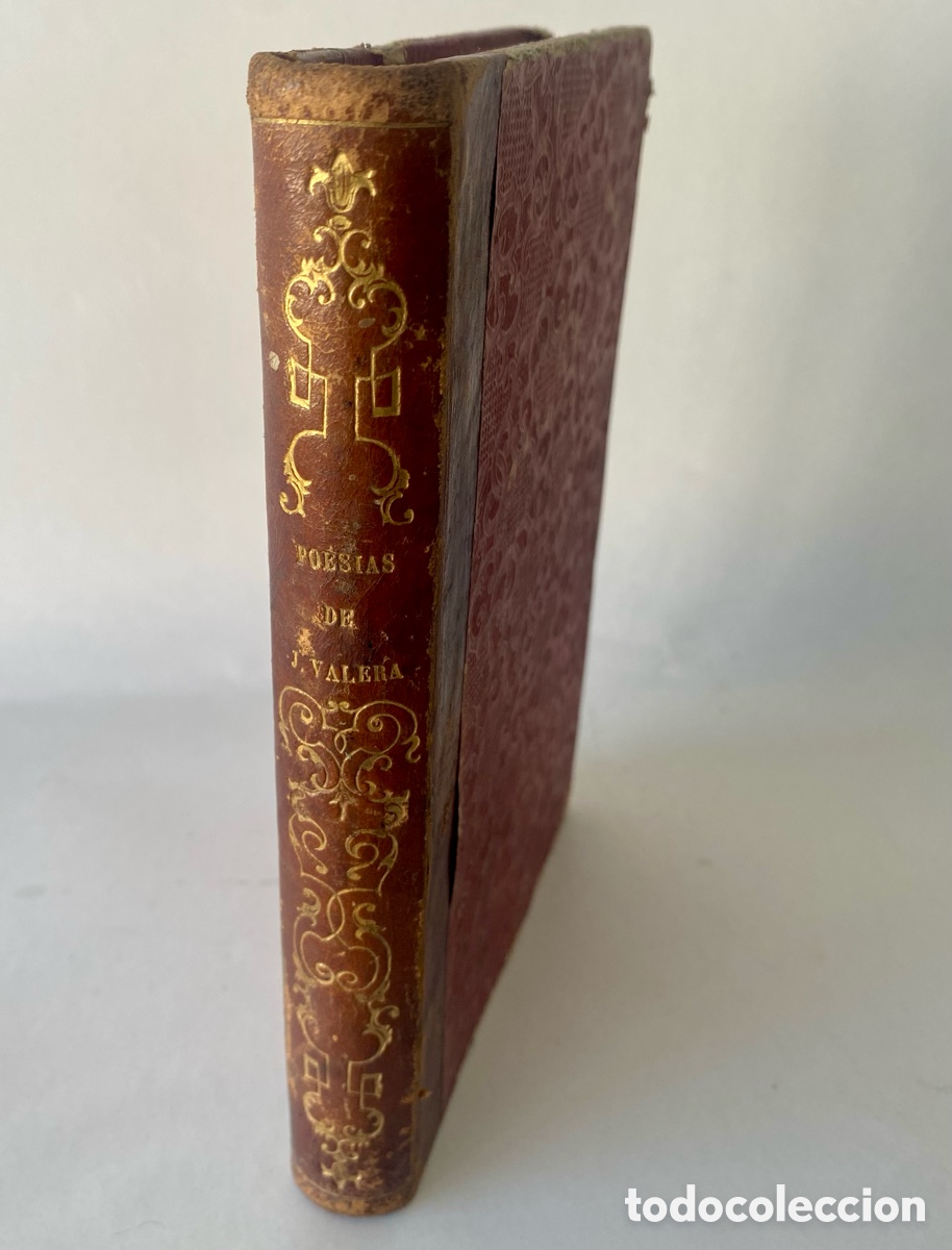 Libros antiguos: Poesias de Don Juan Valera 1a Edici&oacute;n 1858 Madrid Tapa dura lomo piel