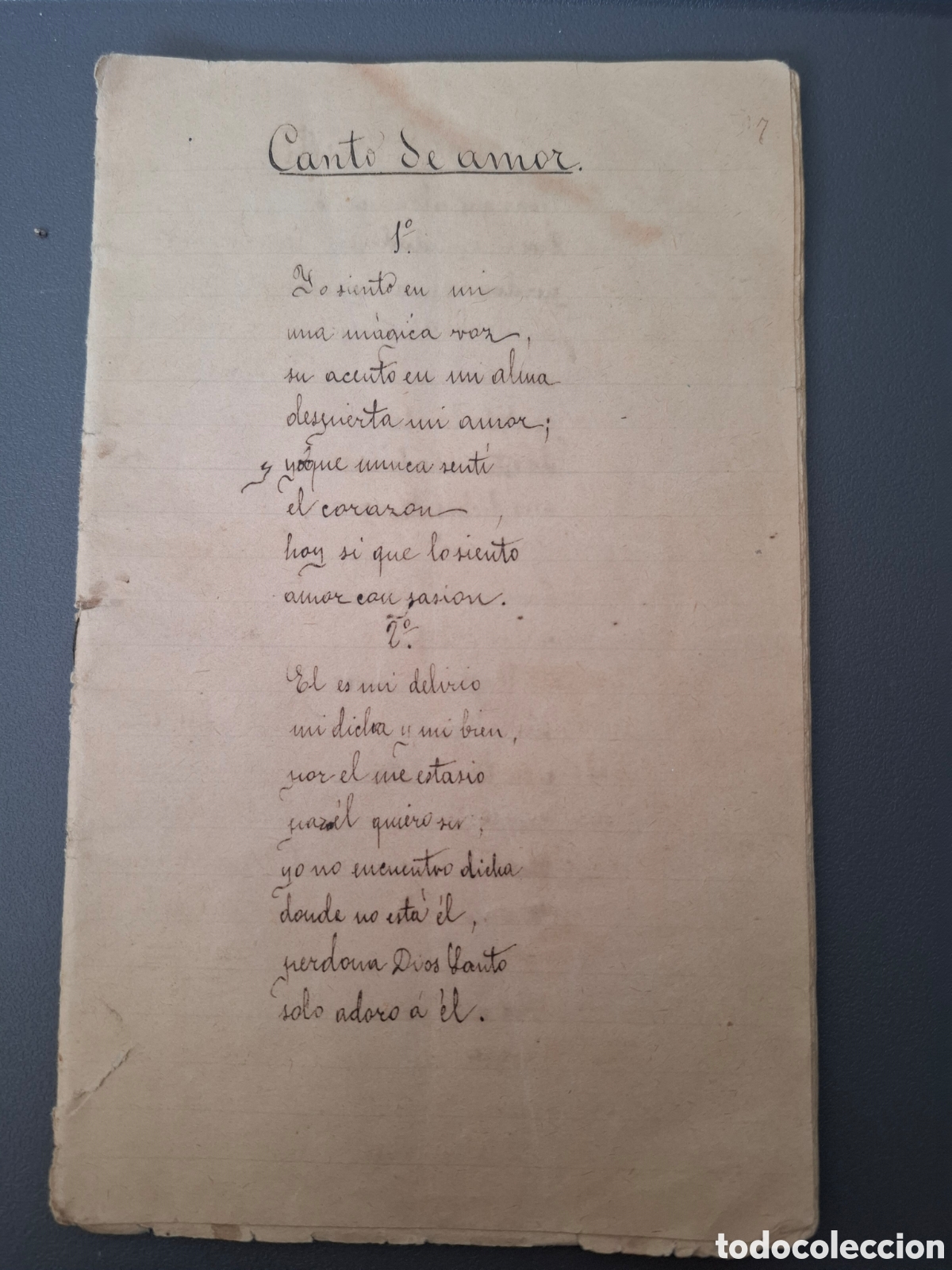 Libros antiguos: Manuscrito poesias - finales siglo XIX