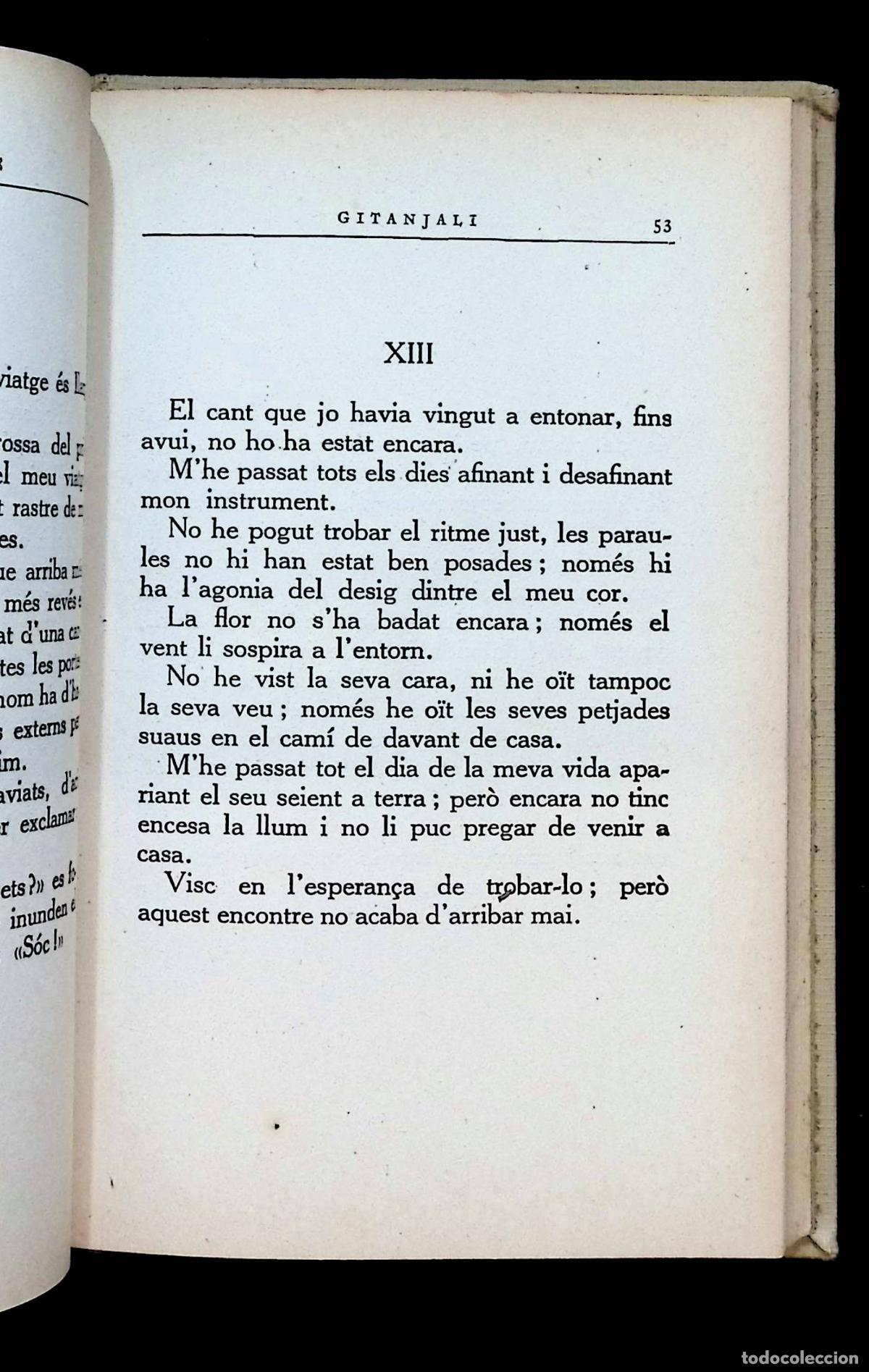 Libros antiguos: GITANJALI. (Can&ccedil;&oacute; dofrena). - TAGORE, Rabindranath. - Foto 2