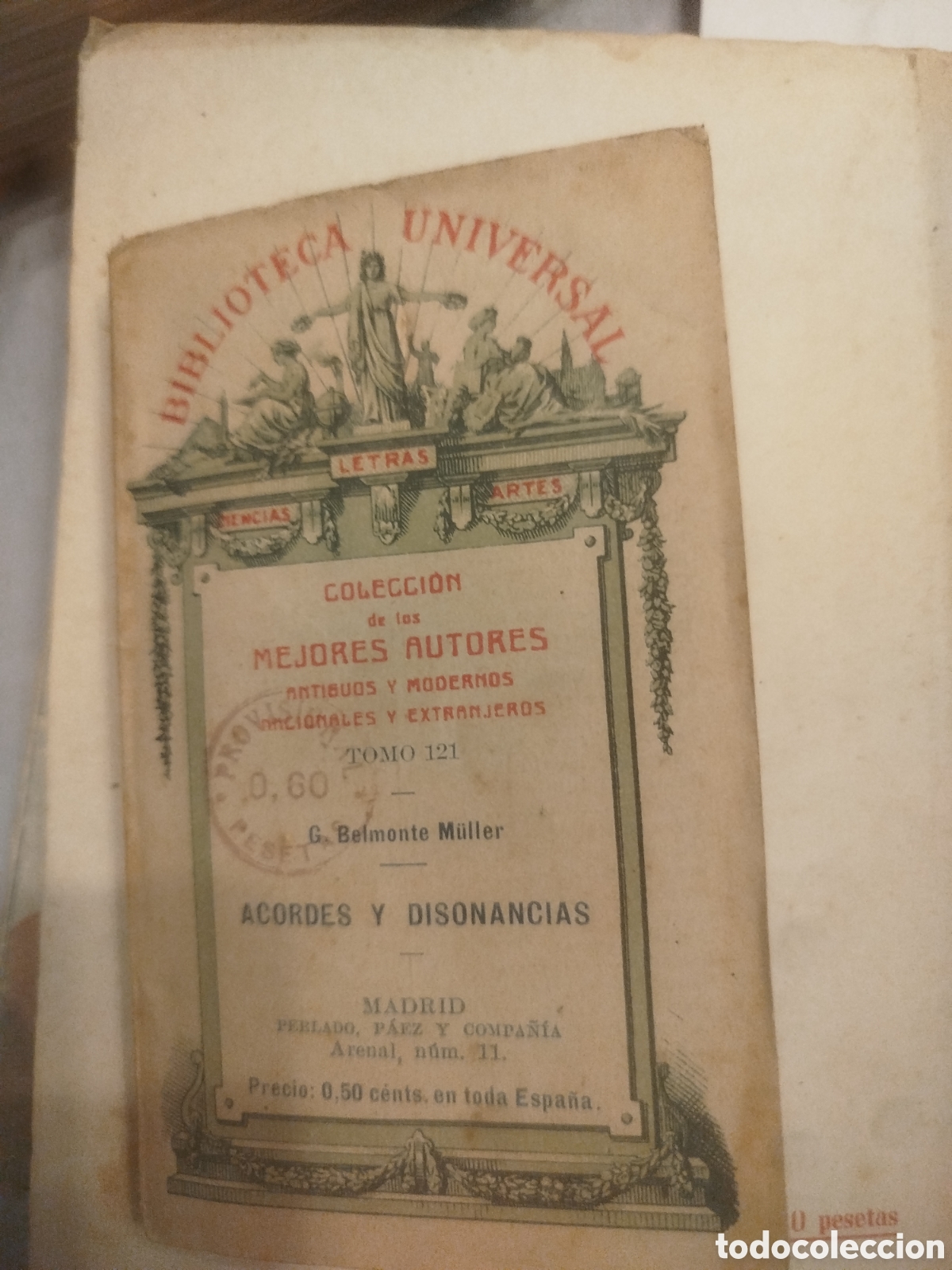 Libros antiguos: Acordes y disonancias G. Belmonte Muller