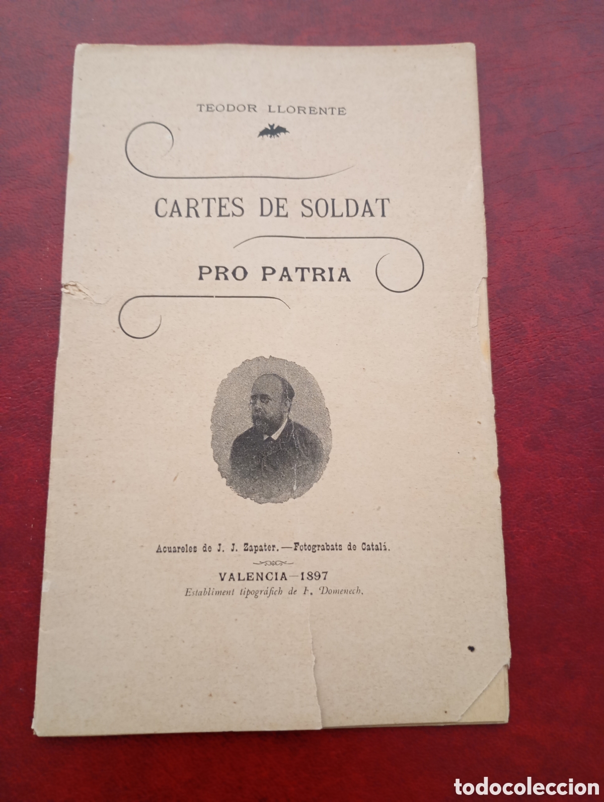 Libros antiguos: POES&Iacute;AS DE TEODOR LLORENTE - CARTES DE SOLDAT - PRO PATRIA - VALENCIA 1897